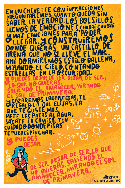 Set Coleccionable Canciones #1 (Concepción) / 4 postales + 4 stickers